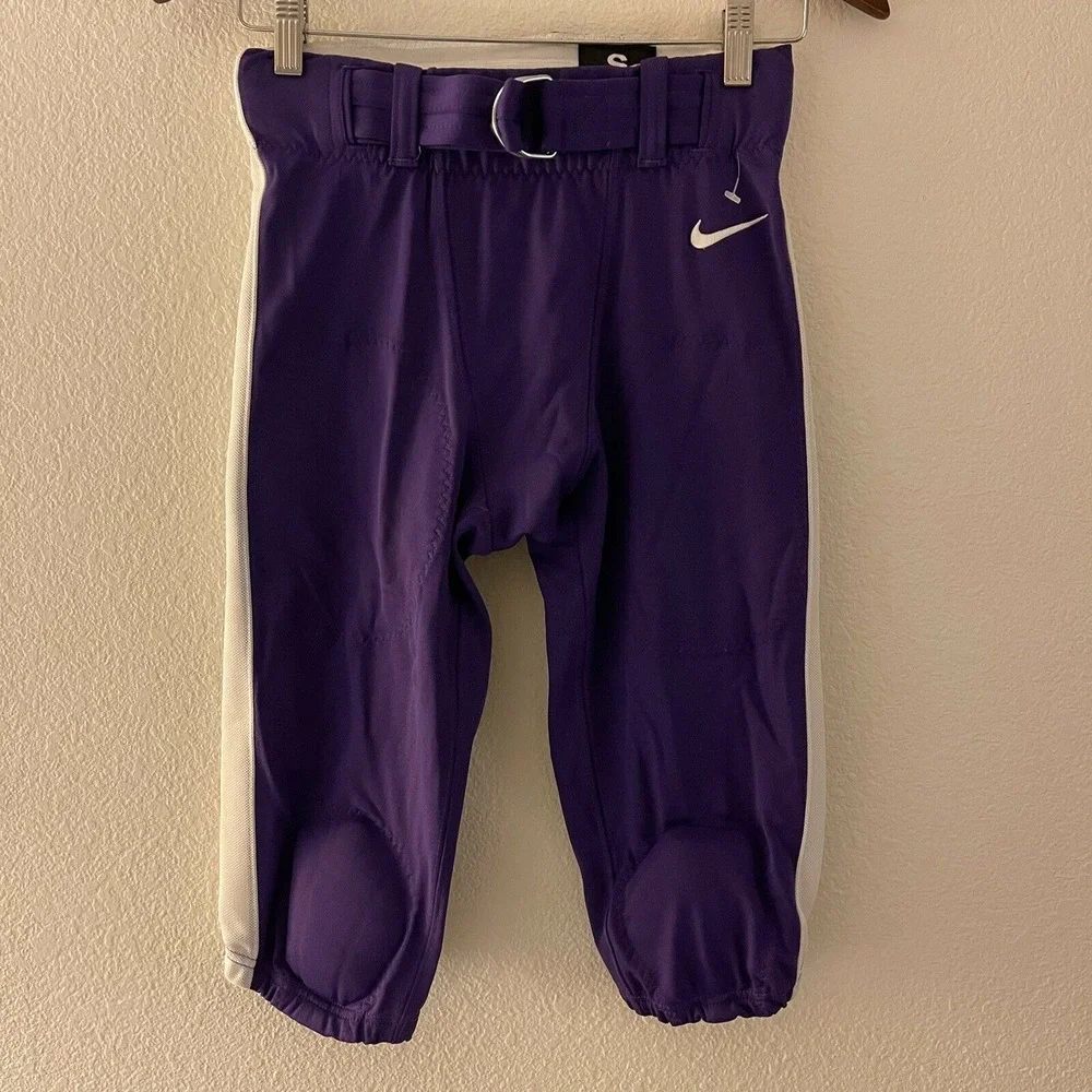 NWT Nike Men's Football Pants Team Open Field Purple Size Small- MSRP $85‎